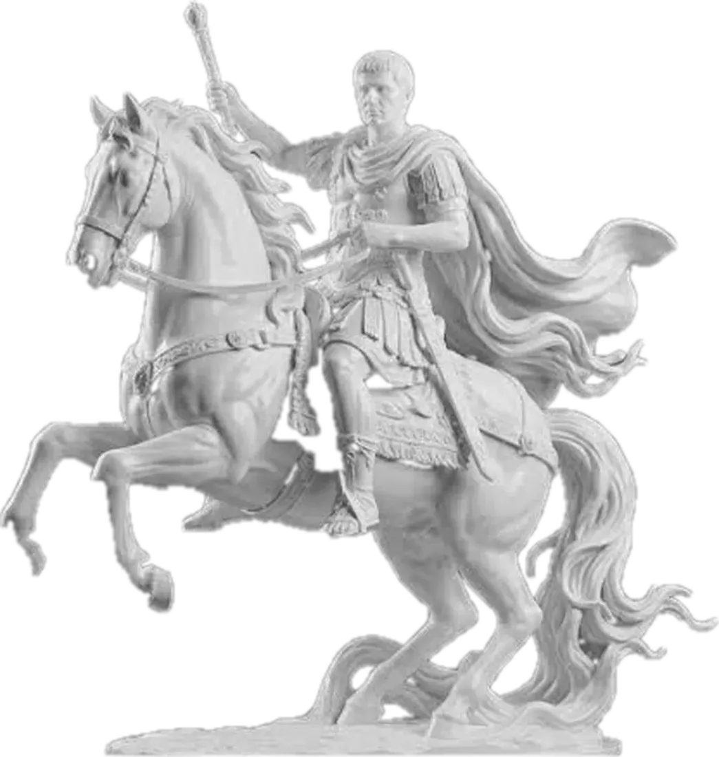 Statue of Julius Caesar on horseback